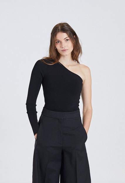 Victoria Beckham One Shoulder Top Black
